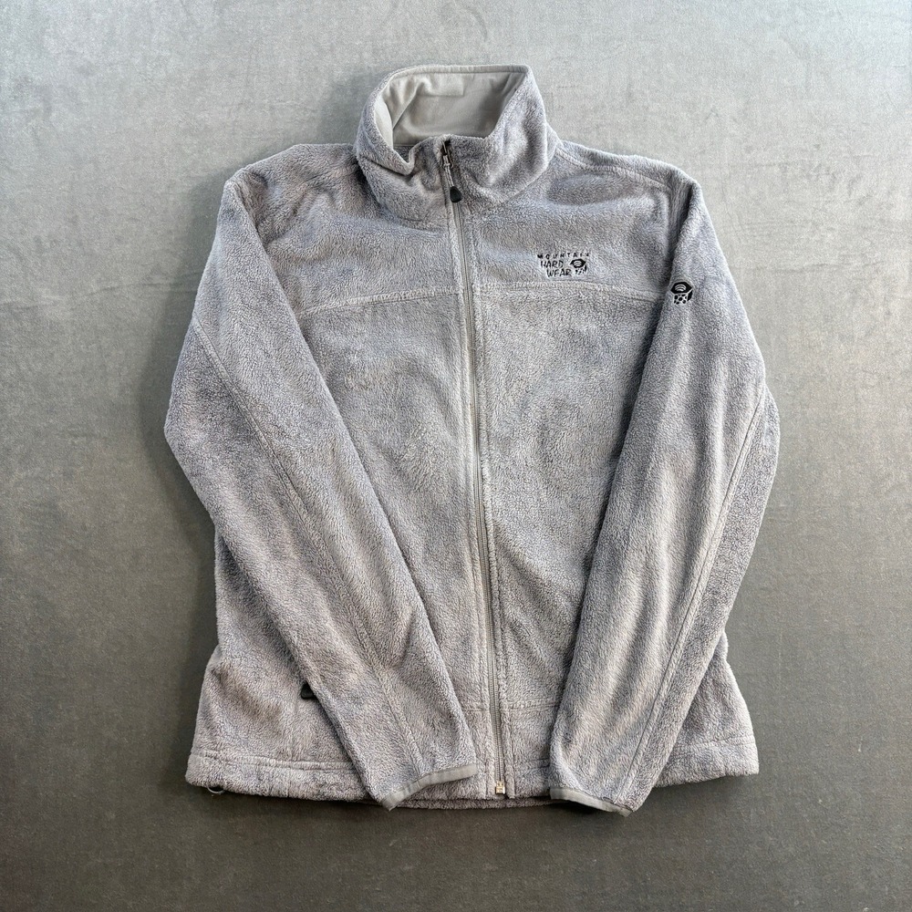 Mountain Hardwear Polartec Fleece Jacket Women's‎ Medium Gray Soft Plush